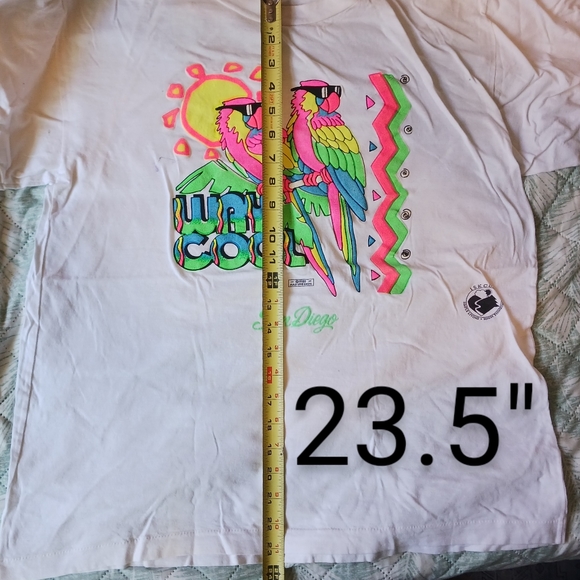 VTG Retro 80s SAN DIEGO WAY COOL Colorful Size L Graphic Tee Shirt Parrots 🦜 - Picture 12 of 12